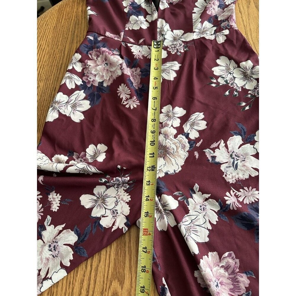 Anthropologie Yumi Kim Floral Print Cutout Jumpsuit Size M Date Night Bow Classy - Picture 16 of 16